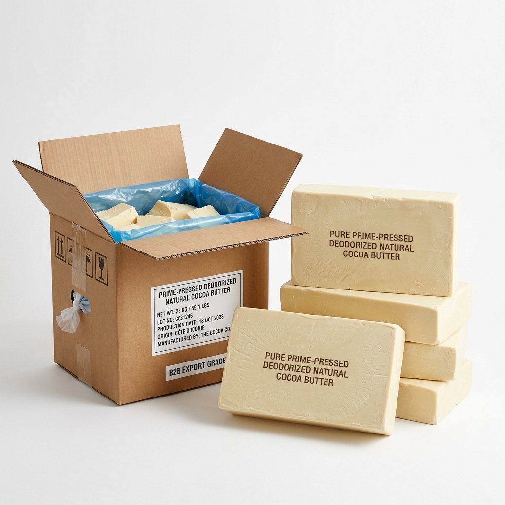 Pure Prime Pressed Deodorized Natural Cocoa Butter (25kg Carton)