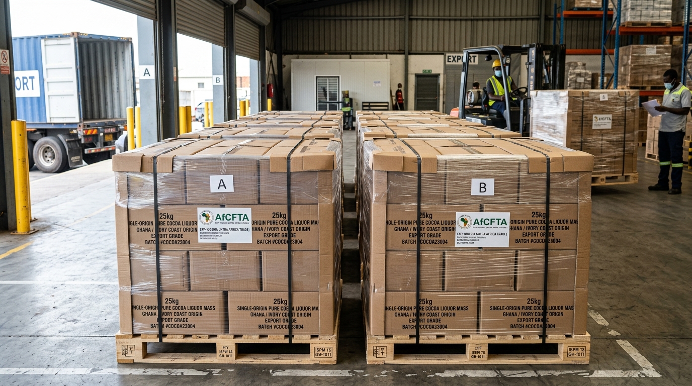 Single-Origin Ivory Coast Pure Cocoa Liquor Mass (25kg Blocks) - Export Packaging