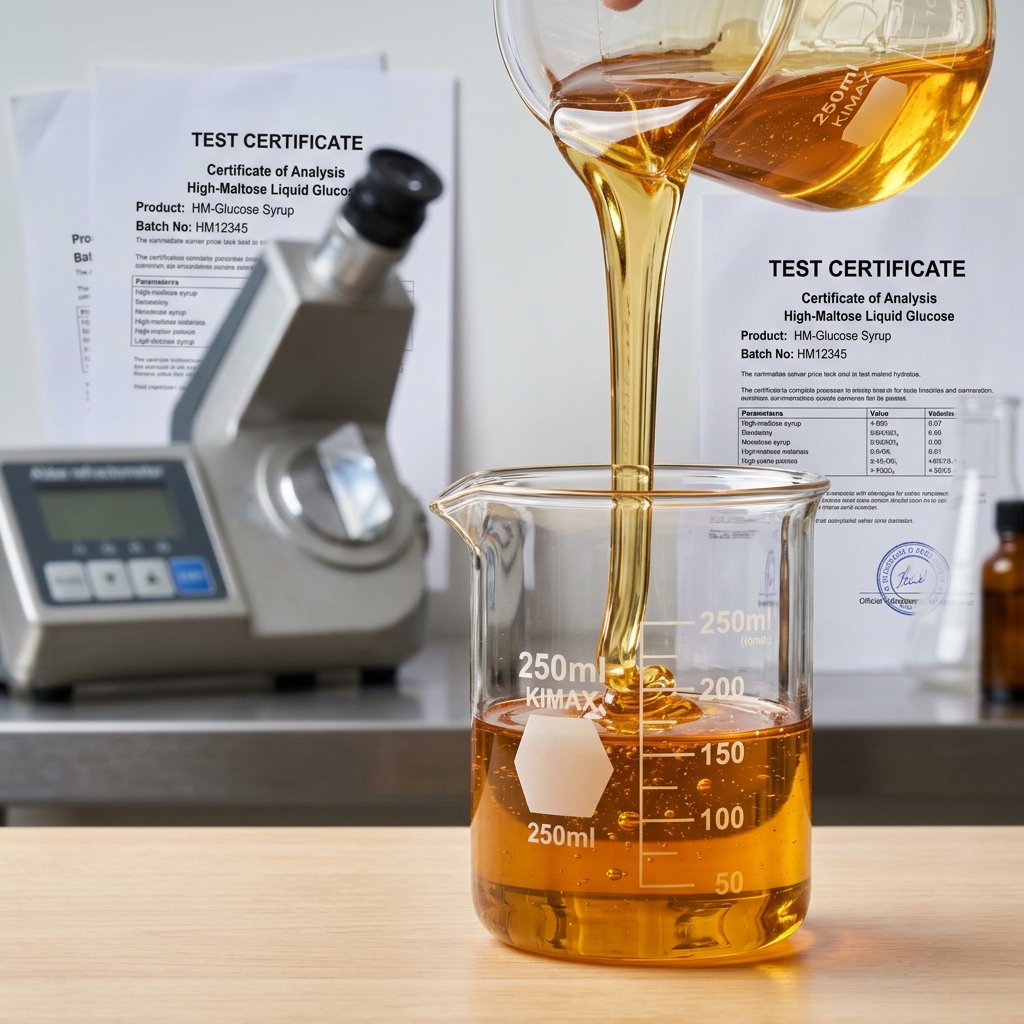 Food-Grade High-Maltose Liquid Glucose Syrup DE42 (300kg Steel Drum) - Technical Spec