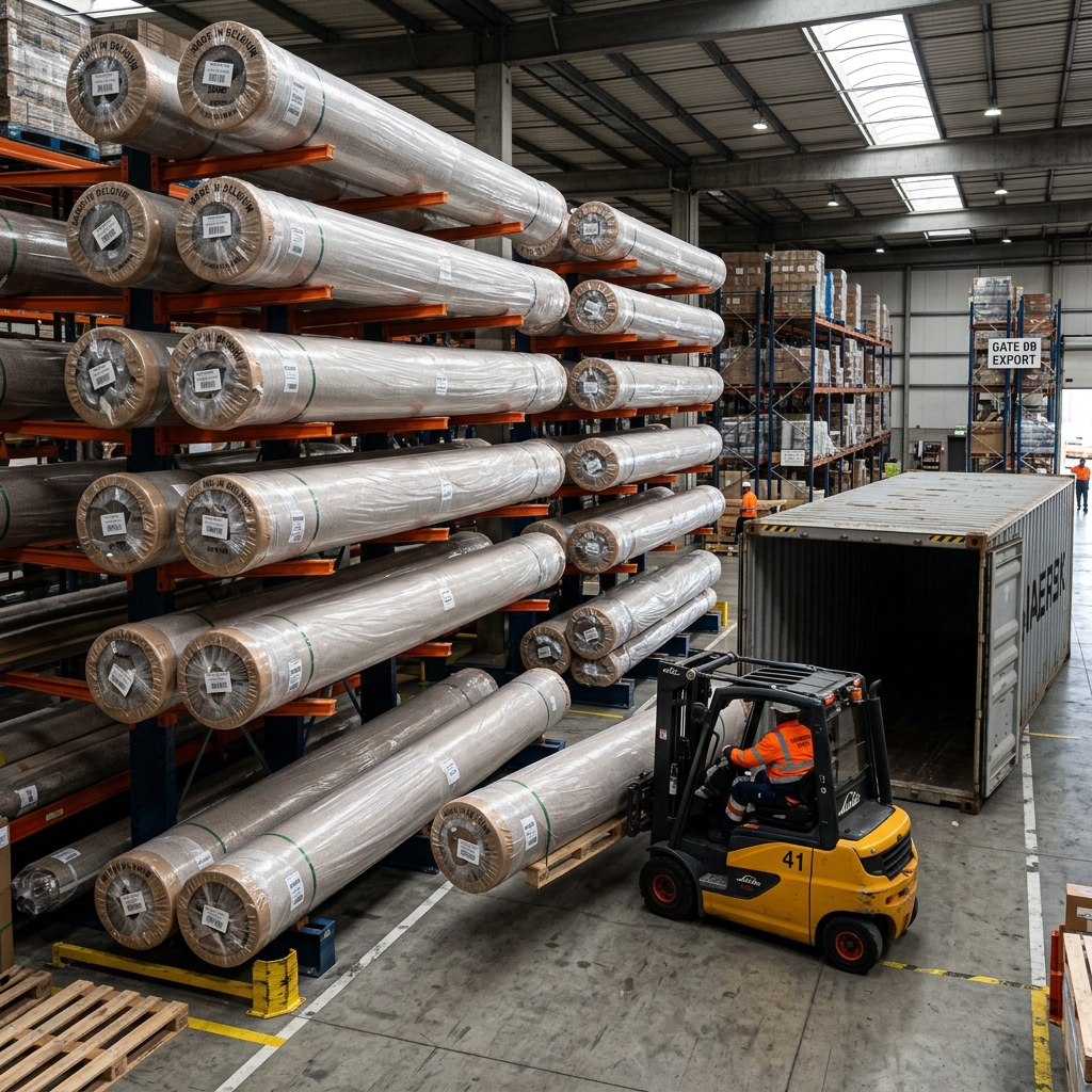 Heavy-Traffic Commercial Woven Polypropylene Hospitality Carpet Roll (4m x 30m) - Export Packaging